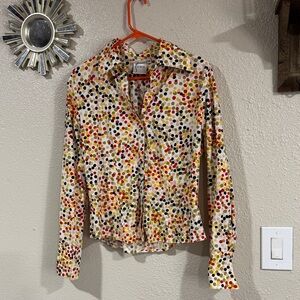 Vintage finley . 80s Multicolor Polka Dot Button Down Shirt
